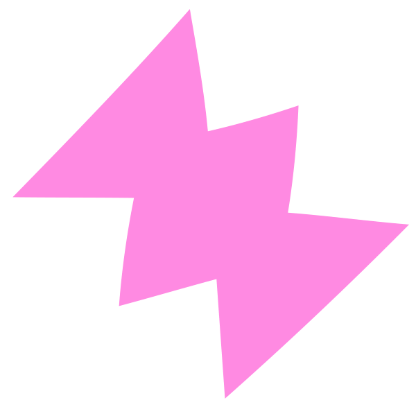 Pink zigzag cut-out shape